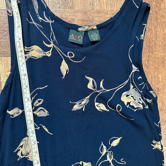 Navy Flowy Floral Mini Dress - Picture 6 of 8